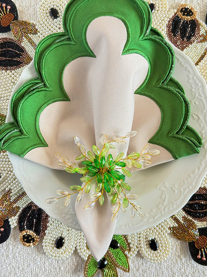 The Jewel Flower Napkin Ring, Set of 4