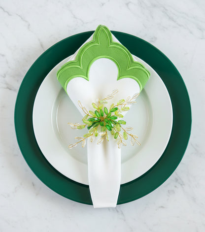 The Jewel Flower Napkin Ring, Set of 4
