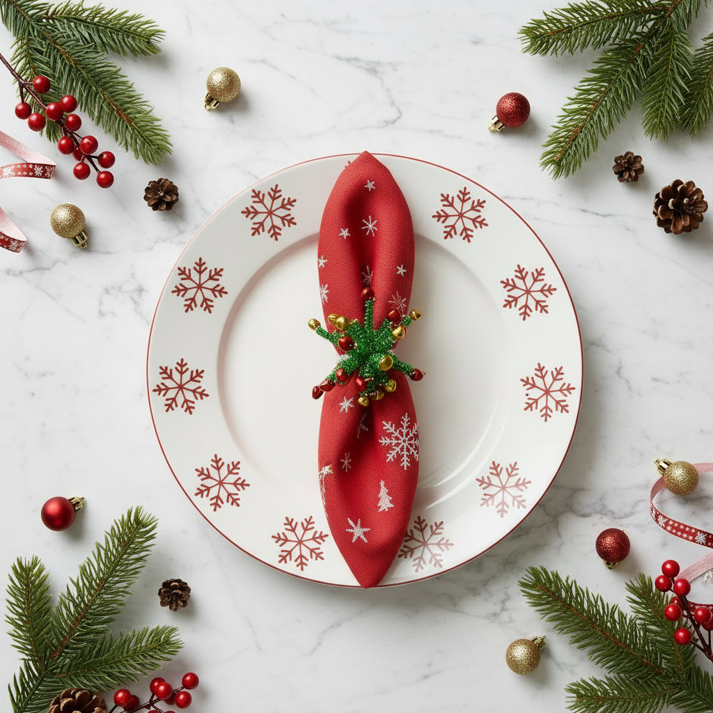 The Christmas Tree Napkin Ring, Set of 4